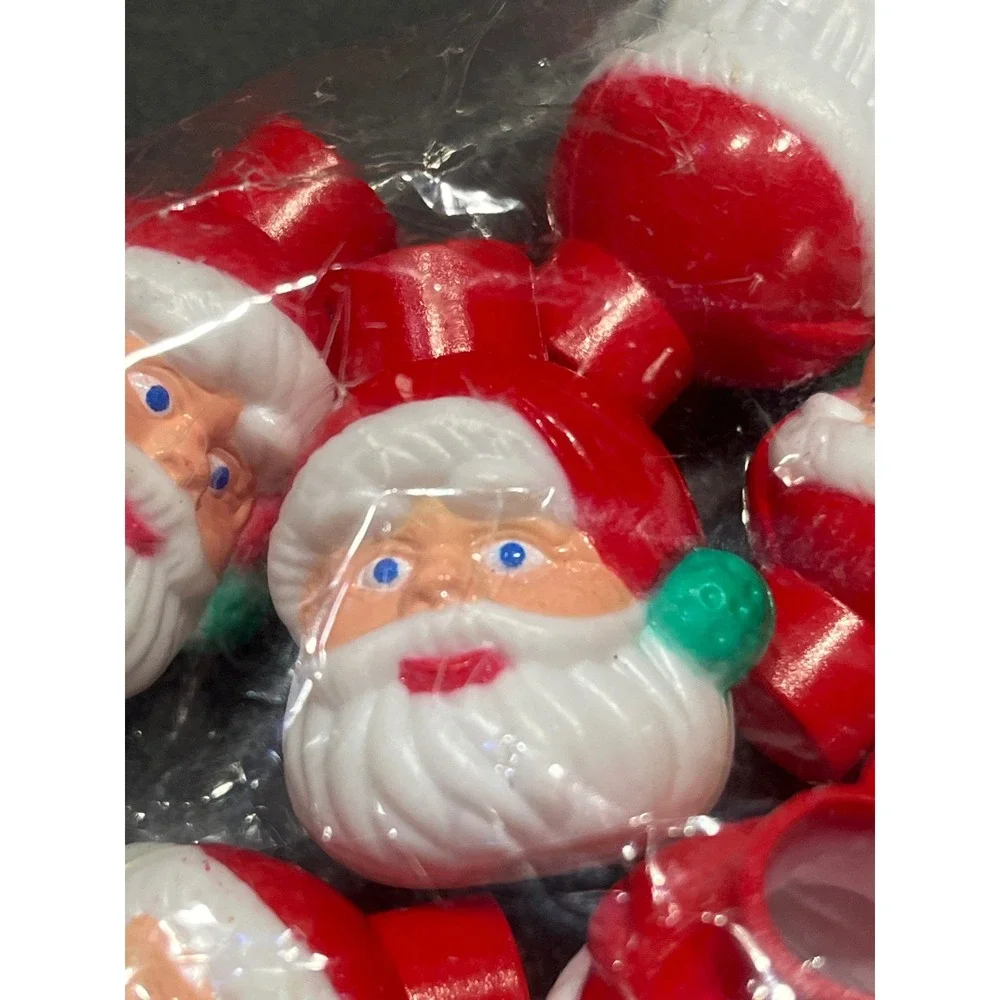 Holiday Traditions 15 Santa Mini Light Covers Christmas Decor Red White 6901 NEW